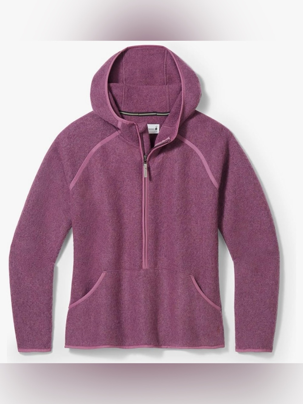 NWT SmartWool Hudson Trail Fleece Argyle Purple Anorak Women's Jacket Sz M